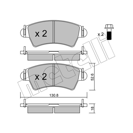 22-0313-1 - Brake Pad Set, disc brake 