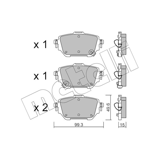 22-1236-0 - Brake Pad Set, disc brake 