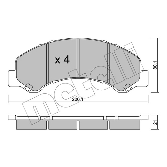 22-0621-0 - Brake Pad Set, disc brake 