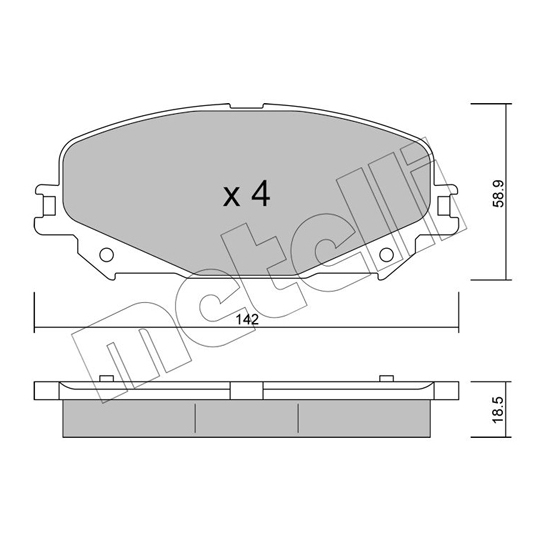 22-1176-0 - Brake Pad Set, disc brake 