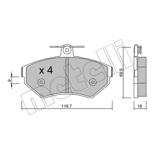 22-0215-1 - Piduriklotsi komplekt,ketaspidur 