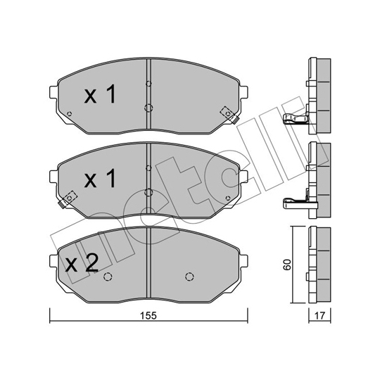 22-0515-0 - Brake Pad Set, disc brake 