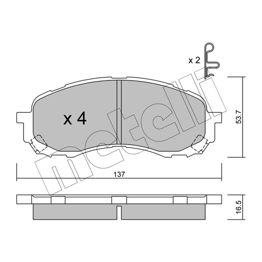 22-0762-0 - Brake Pad Set, disc brake 