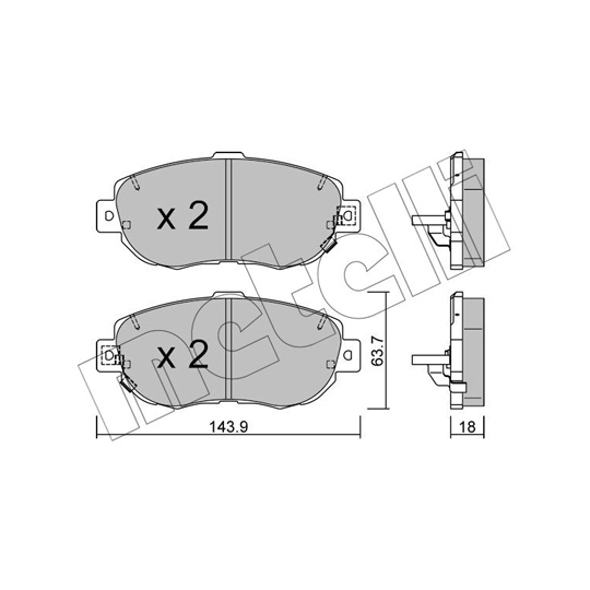 22-0756-0 - Brake Pad Set, disc brake 