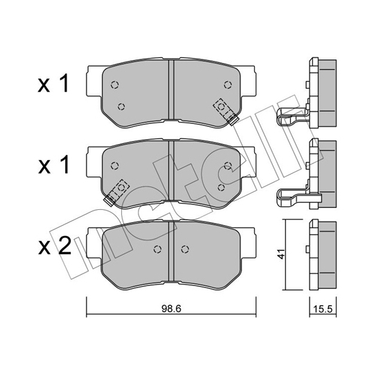 22-0365-0 - Brake Pad Set, disc brake 