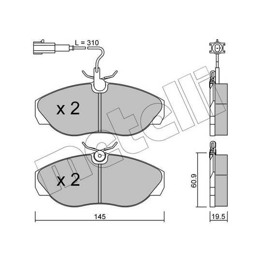 22-0154-1 - Brake Pad Set, disc brake 