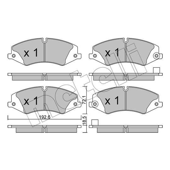 22-0836-6 - Brake Pad Set, disc brake 