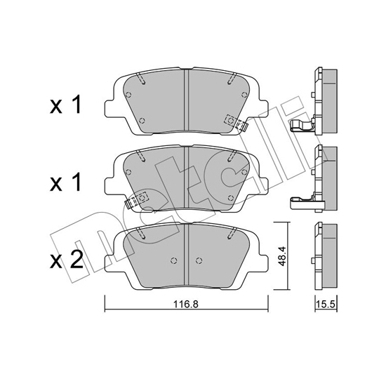 22-0901-0 - Brake Pad Set, disc brake 