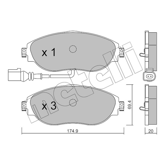 22-0952-0 - Brake Pad Set, disc brake 