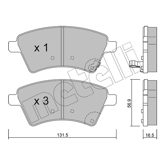 22-0702-0 - Brake Pad Set, disc brake 