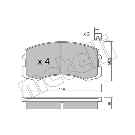 22-0736-0 - Brake Pad Set, disc brake 