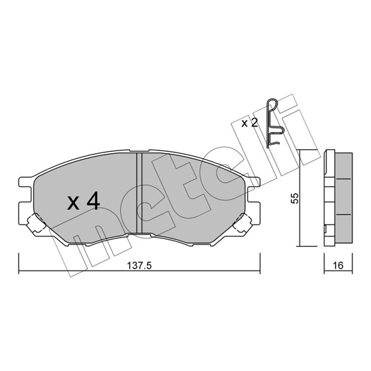 22-0401-0 - Brake Pad Set, disc brake 