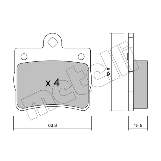 22-0255-0 - Brake Pad Set, disc brake 