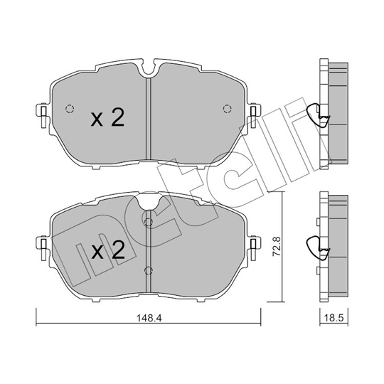 22-1105-0 - Piduriklotsi komplekt,ketaspidur 