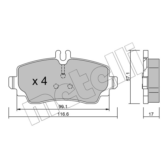 22-0310-0 - Brake Pad Set, disc brake 