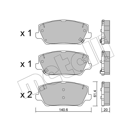 22-1241-0 - Brake Pad Set, disc brake 