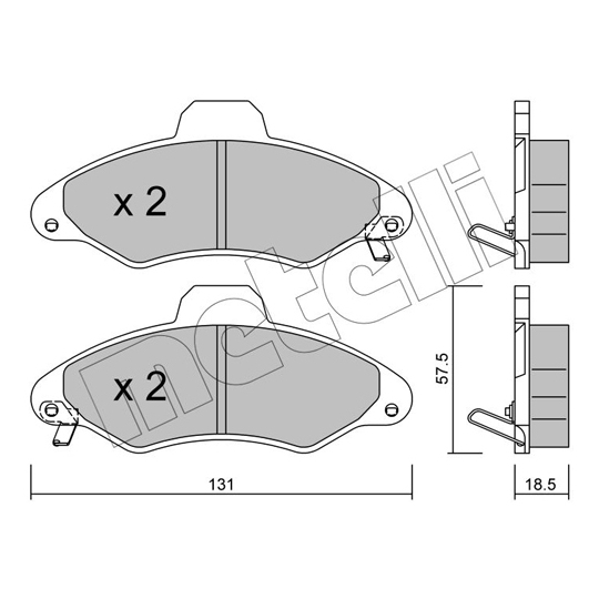 22-0071-1 - Brake Pad Set, disc brake 