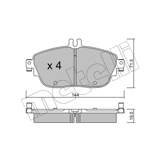 22-0965-0 - Brake Pad Set, disc brake 