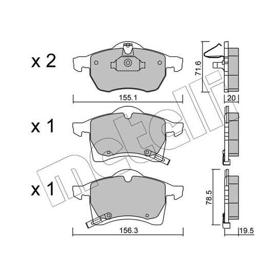 22-0258-0 - Brake Pad Set, disc brake 