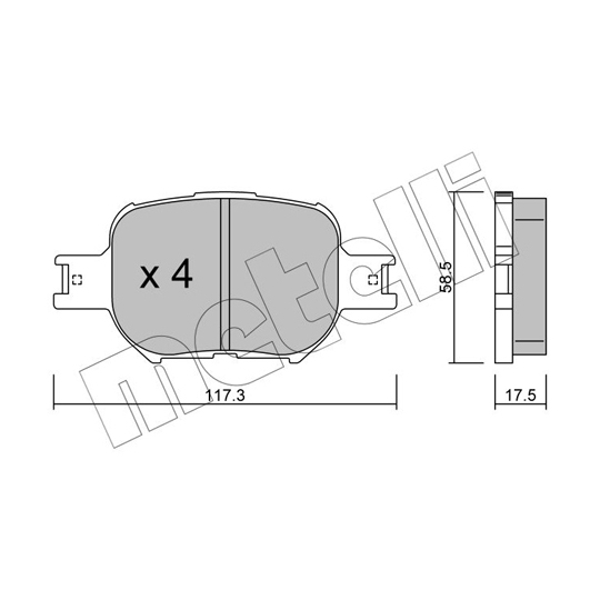 22-0614-0 - Brake Pad Set, disc brake 