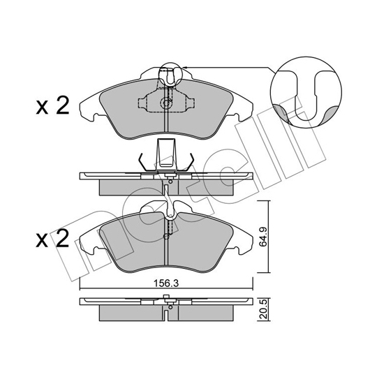 22-0256-0 - Brake Pad Set, disc brake 