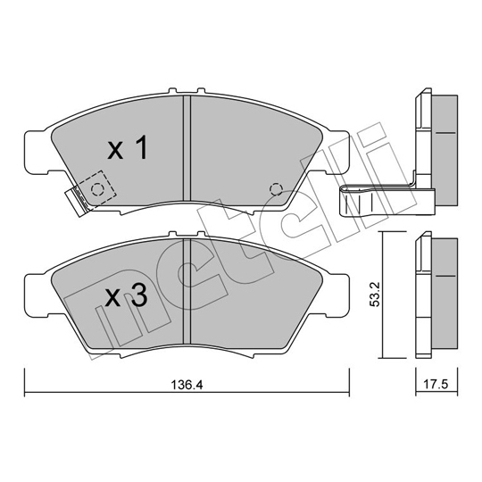 22-0437-0 - Brake Pad Set, disc brake 