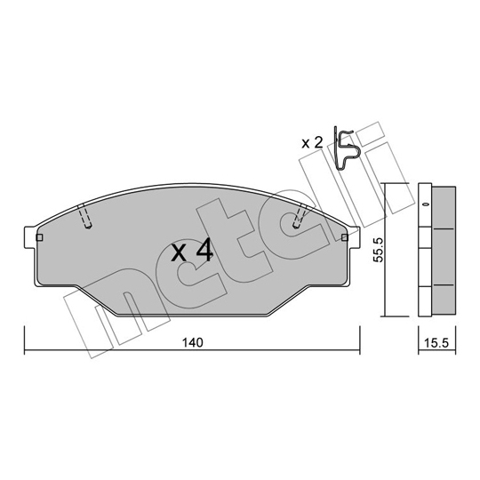 22-0227-0 - Brake Pad Set, disc brake 