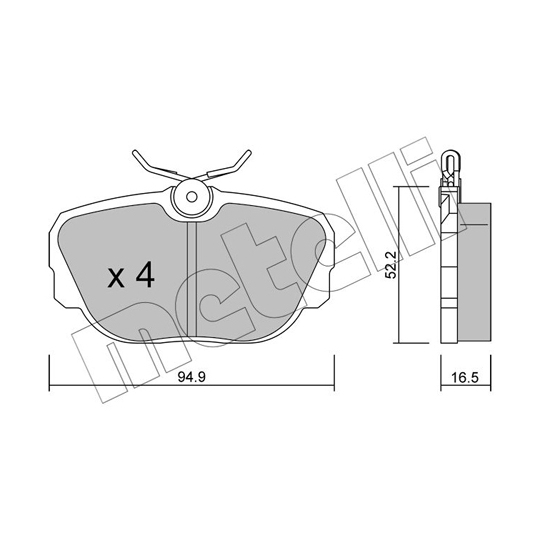 22-0351-0 - Brake Pad Set, disc brake 