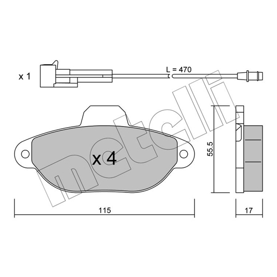 22-0159-0 - Brake Pad Set, disc brake 