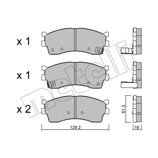 22-0512-0 - Brake Pad Set, disc brake 