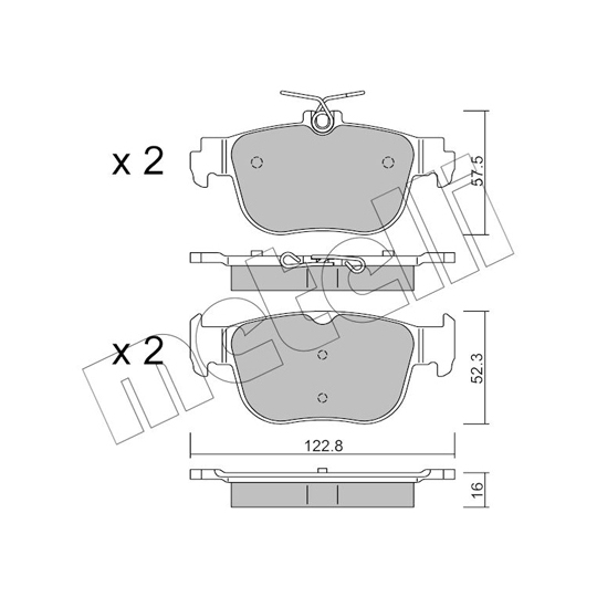 22-1281-0 - Brake Pad Set, disc brake 