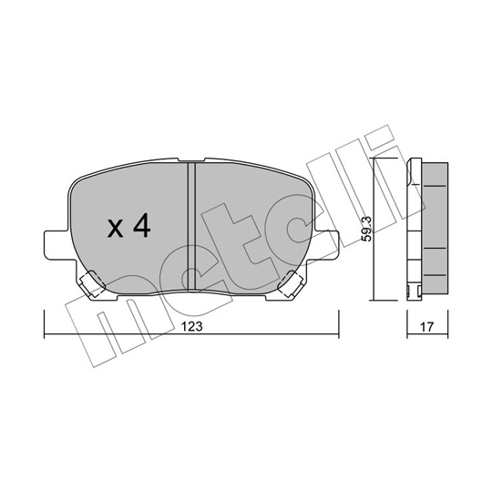 22-0427-0 - Brake Pad Set, disc brake 