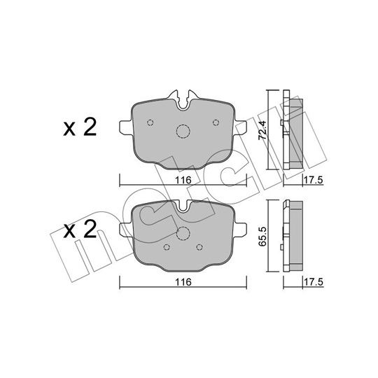 22-0921-0 - Brake Pad Set, disc brake 