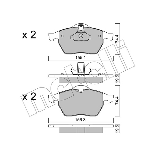 22-0118-0 - Brake Pad Set, disc brake 