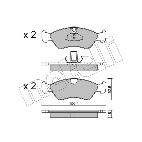 22-0208-0 - Brake Pad Set, disc brake 