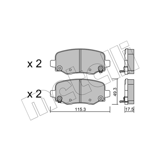 22-1002-0 - Brake Pad Set, disc brake 