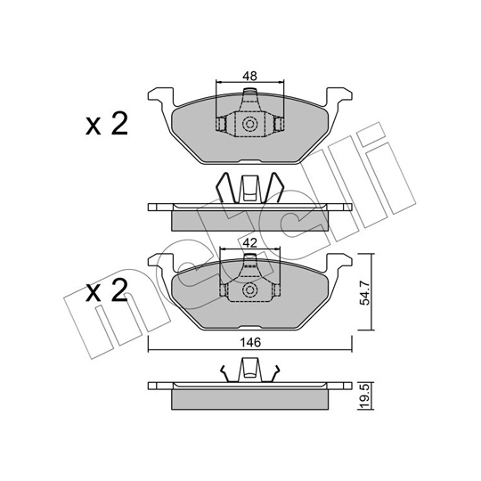 22-0211-1 - Brake Pad Set, disc brake 