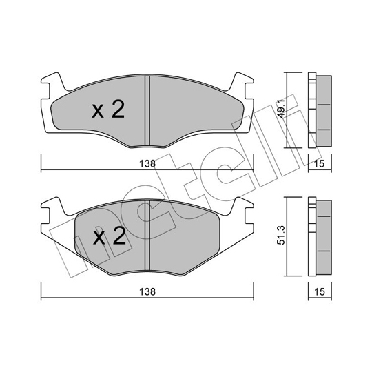 22-0045-0 - Brake Pad Set, disc brake 