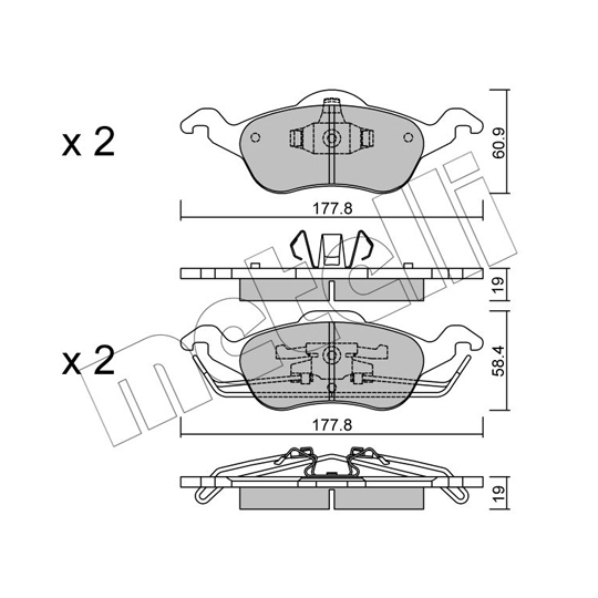 22-0291-0 - Brake Pad Set, disc brake 