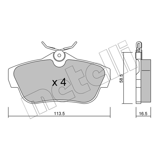 22-0712-0 - Brake Pad Set, disc brake 