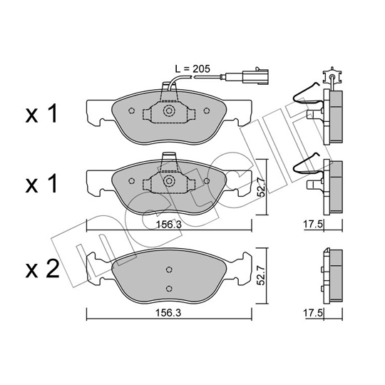 22-0082-0 - Brake Pad Set, disc brake 