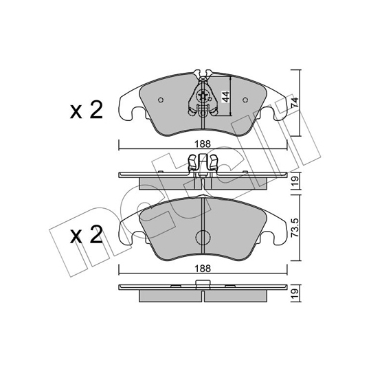 22-0775-0 - Brake Pad Set, disc brake 