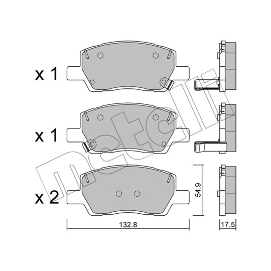 22-1296-0 - Brake Pad Set, disc brake 