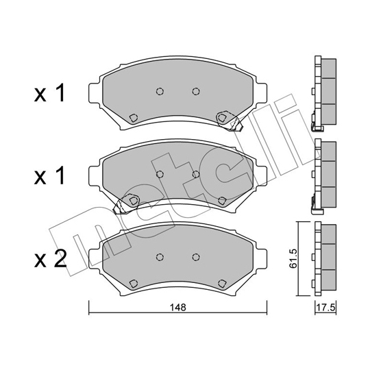 22-0696-0 - Brake Pad Set, disc brake 