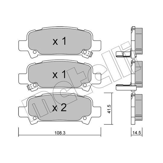 22-0414-0 - Brake Pad Set, disc brake 