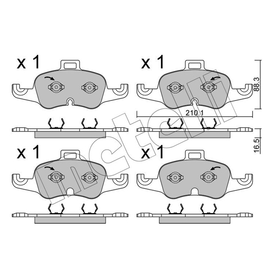 22-1127-1 - Brake Pad Set, disc brake 