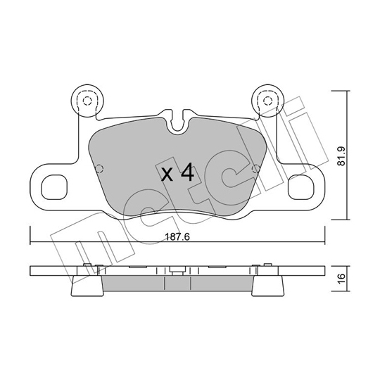 22-1258-0 - Brake Pad Set, disc brake 