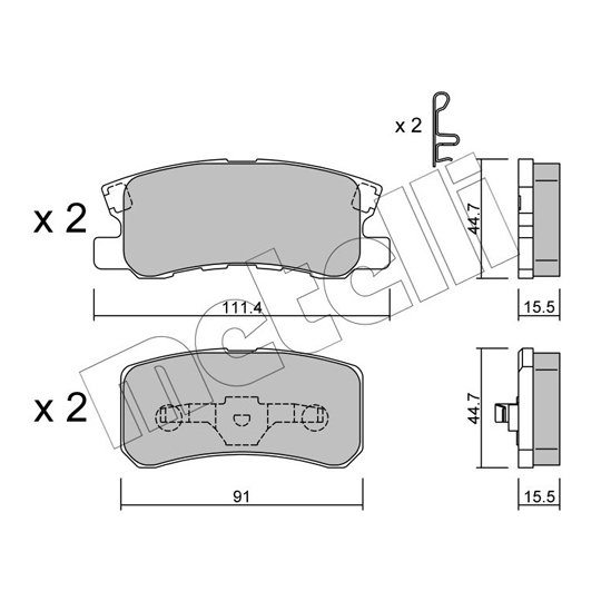 22-0400-0 - Brake Pad Set, disc brake 