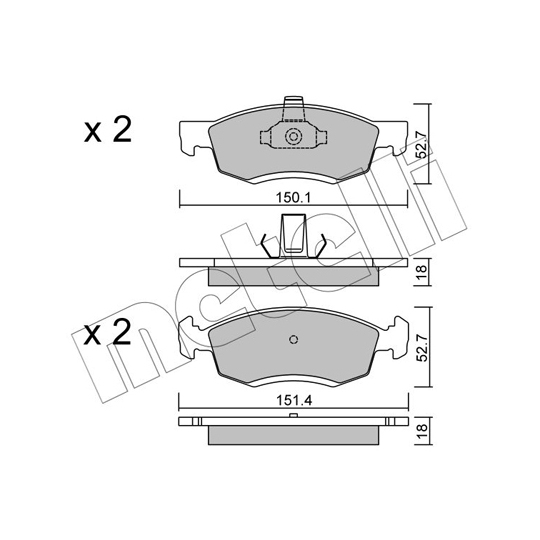 22-0802-0 - Brake Pad Set, disc brake 