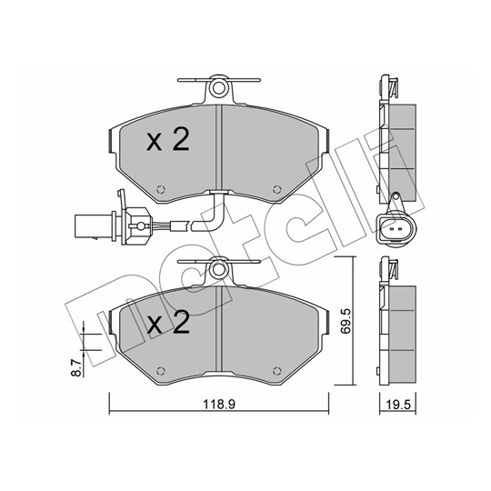 22-0215-2 - Brake Pad Set, disc brake 